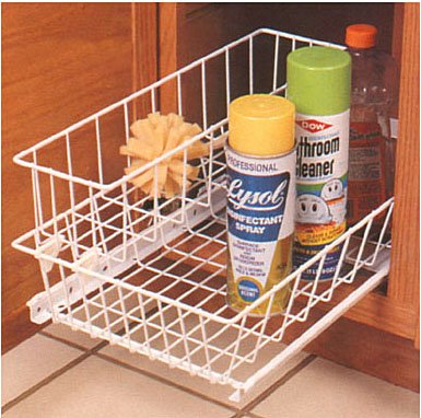 KV FEUSB 11TM WH Two Tier Roll-out Basket 11 in. Wide