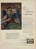 There's a cheerful side to appendicitis. "You know about the side that hurts and causes alarm. But according to recent figures, 279,000 persons with inflamed appendixes which might have ruptured, more than 97% recovered, thanks to prompt diagnosis and good surgery. ..... 1946 Upjohn Pharmaceuticals Ad, A5128.