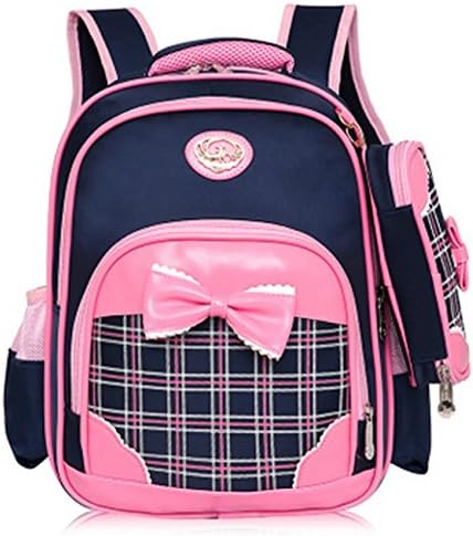 customized Double Shoulders Pupil Backpack with Pencil Box Can Print Name