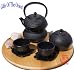 Cast Iron Tea Set - Tetsubin style black hobnail 0.6 litre