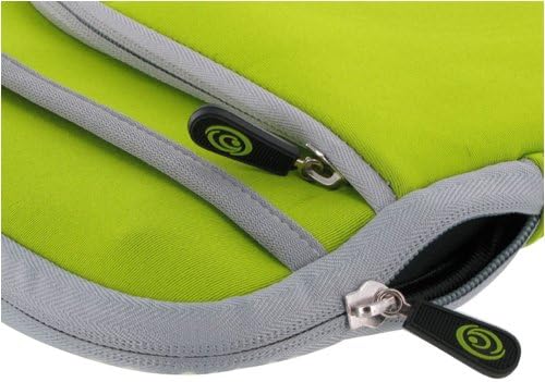 Samsung NC10-14GW 10.2-Inch Netbook Neoprene Sleeve SlipCase (Invisible Zipper Tri-Pocket - Neon)