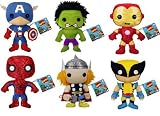 Marvel Comics Plushie 7 Inch Doll Set - 6 Plush Dolls