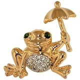 Frog With Umbrella Animal Pin