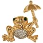 Frog With Umbrella Animal Pin Brooch