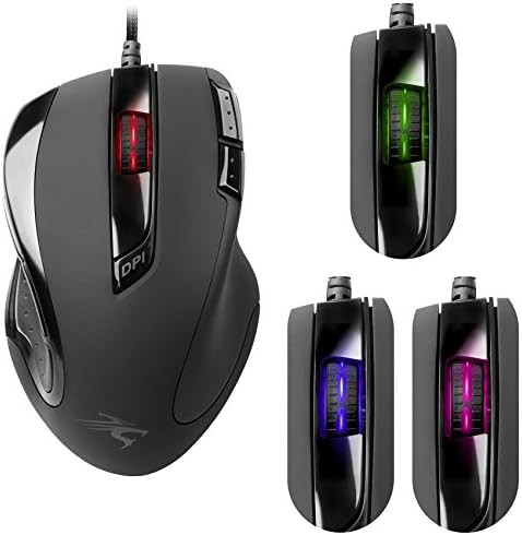 Sentey® Aphelion Gaming Mouse GS-3520 / 3400 Dpi / Best Ergonomic / Sensor 12,000 FPS / 7 Buttons + 1 DPI Selector / 4 DPI Levels / 3d Wheel / Software W/macros / Hard Case Box / Mouse Pouch / Elite Pc Gamer Series / Polling Rate 1000hz Frequency / Acceleration 9g / Low Friction Ptfe Feet / 1.8 Meter All Braided Heavy Duty Cable / USB 2.0 Gold Plated UBS Connector / Rubber Coating Painting Black / Tracking Speed 30g / Software Drivers / Omron Micro Switches / Works with Any Mousepad / Fps/mmo / Works with Gaming Keyboard Mechanical or Standard Pc Headset - Wired Mouse Latency Respond Wide Better Than Any Wireless Mouse or Bluetooth Mouse - Pc Gaming Ultimate - Match Any Gaming Headset and Gaming Keyboard - Ultra Precision Any Mouse Pad Surface is Compatible