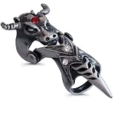 Pewter Fashion Armor Finger Ring - Minotaur