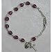 STELRING SILVER 7.5" 6MM BEAD AMETHYST AURORA title=