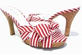 Red, Yellow or Blue Sexy Nautical Stripes Slides Sandals