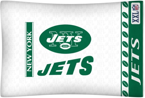 Best Quality Micro Fiber Pillow Case - New York Jets NFL /Color White Size Stan