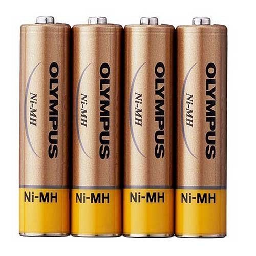 Olympus BR-401, 4 Pack of AAA Ni-Mh 1.2V Rchargeable Batteries for Digital Voice Recorders