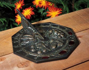 Large Butterfly Sundial Verdigris