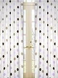 Purple and Brown Mod Dots Window Treatment Panels by Sweet Jojo Designs -Set of 2