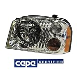 CAPA Nissan Frontier Base XE Model Alum Bezel Headlight OE Style Replacement Headl... by Headlights Depot