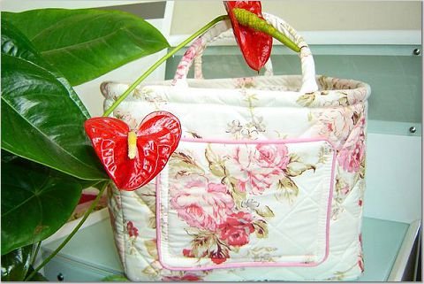 Shabby chic Rose stocking bag J