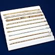 9 Slot Bracelet Ramp White Leather Jewelry Case Display