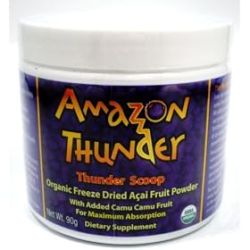 Amazon Thunder Thunder Scoop Organic Freeze Dried Acai Fruit Powder, with Camu Camu 3.17 oz (90 g)