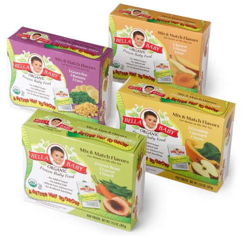 Bella Baby Foods Organic Frozen Baby Food; Mix & Match Flavors, 1.5-Ounce Pouches... by Tangent Synergies