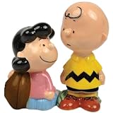 Westland Giftware Peanuts Magnetic Lucy and Charlie Football Salt and Pepper Shaker Set, 3-3/4-Inch