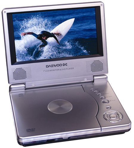 Childrens Toyshop  Electronics : Daewoo DPC7200P  7" Portable LCD DVD Player with Carry Case - Silver