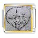 Jewelry : Love Sand Hearts Valentine Italian Charms Bracelet Link