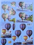 Review Le Suh  / A4 3D Le Suh step by step decoupage sheet for card craft - hot air balloons