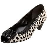 French Sole N/Y Women's Wicked Open-Toe Pump,Leopard,7.5 M US