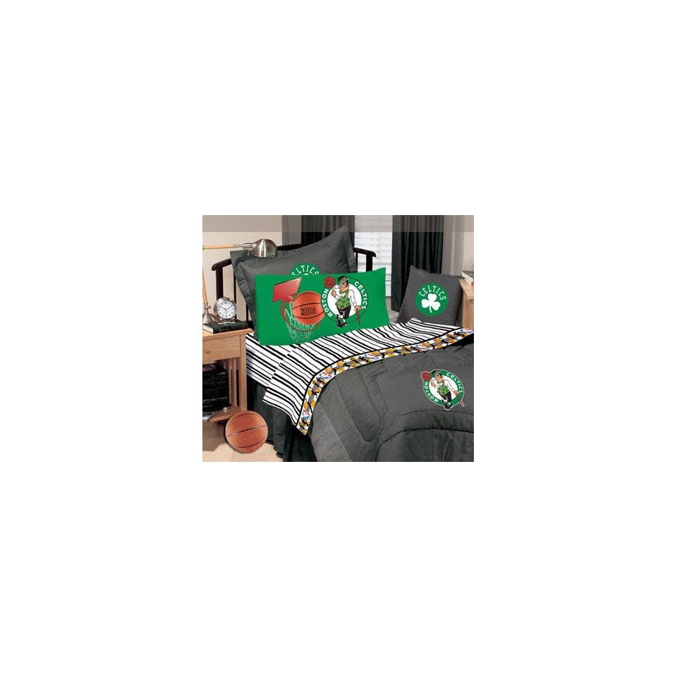 Boston Celtics Black Denim Queen Size Comforter And Sheet Set On