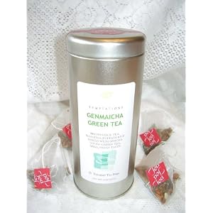 Genmaicha Green Tea 20 Pyramid Infuser Bags by Tea Temptations