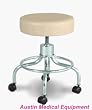 Adjustable Stool with Round Foot Ring New by AME in Taupe