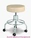 Adjustable Stool with Round Foot Ring New by AME in Taupe