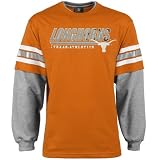 adidas Texas Longhorns Burnt Orange Youth Faux Layered Crew Long Sleeve T-shirt