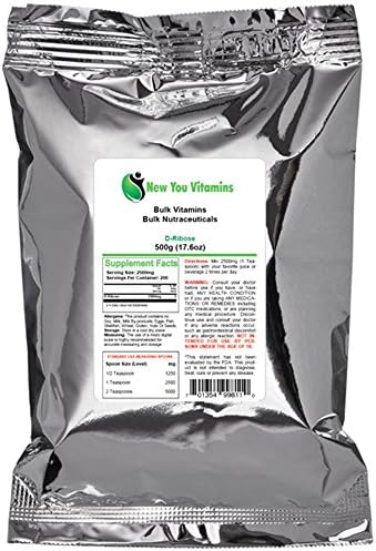 D-Ribose Powder By New You Bulk Vitamins 100% Pure Bulk D-Ribose Powder 1000g (1000 grams) 35.2oz (35.2 ounces)