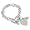 Playboy Bracelet Crystal Bunny Logo with Tiffany Style Heart Charms Toggle Bracelet Authentic Licensed Playboy Jewelry CPBB1139