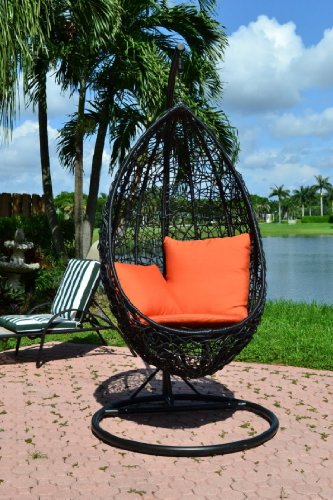 Talya - Synthtic Wicker All Season Swing Chair - Model DL0018-BK Talya - Synthtic Wicker All Season Swing Chair - Model DL0018-BK