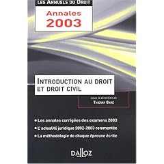 Introduction au droit et droit civil 2003 : L'essentiel de l'actualit� juridique, m�thodes et annales