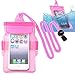 eForCity Hot Pink Waterproof Bag Case w/ Armband Lanyard compatible with the New Apple iPhone 5
