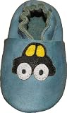 Tibet PLATEAU soft sole infant full grain baby shoes SUEDE black car blue