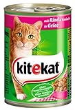 Kitekat Dose mit Rind und Kaninchen in Gelee 12x400g