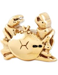 Sterling Silver Gold plated Reflections Crab Bead