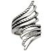 Burnished Silver Roped Wrap Ring