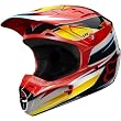 Fox Racing Race Youth Boys V1 MotoX Motorcycle Helmet - Red/Yellow