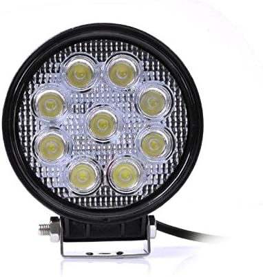 9 Leds 27W Flood Light Headlight Work Light Lamp off Road High Power ATV Jeep 4WD Tractor Truck Light Fog Driving Bar Rree Truck SUV Car Waterproof Dustproof Shockproof