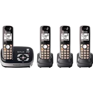 Panasonic KX-TG6534B DECT 6.0 PLUS Expandable Digital Cordless Answering System with 4... by Panasonic