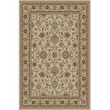 Universal Rugs 105142 Ivory 3 Pc. Set 5-Feet by 7-Feet, 20-Inch by 60-Inch and 20-Inch by 32-Inch Area Rug, 3-Piece