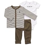 Carters Brown Rockstar 3 Piece Cardigan Set - 6 months