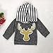 AMA(TM) Baby Girl Boy Deer Hooded T-shirt Tops+Pants Outfits 2pcs Set