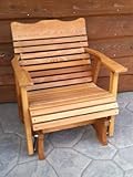 2' Cedar Porch Glider W/stained Finish, Amish Crafted