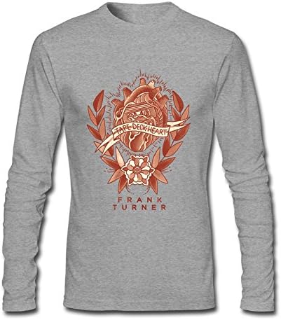 SANNY Men's Frank Turner Tape Deck Heart Long Sleeve T-shirt Size XL Grey