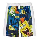 Licensed White Boys' Spongebob Swim Short - XS