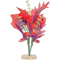 Petco Blossoming Silk Red Aquarium Plant, 6